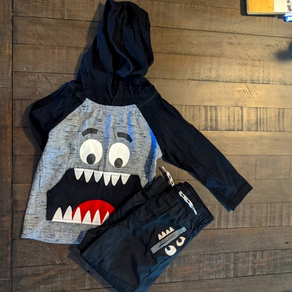 Wonder Nation Toddler Boys Monster 2T Matching Set - Picture 2 of 4